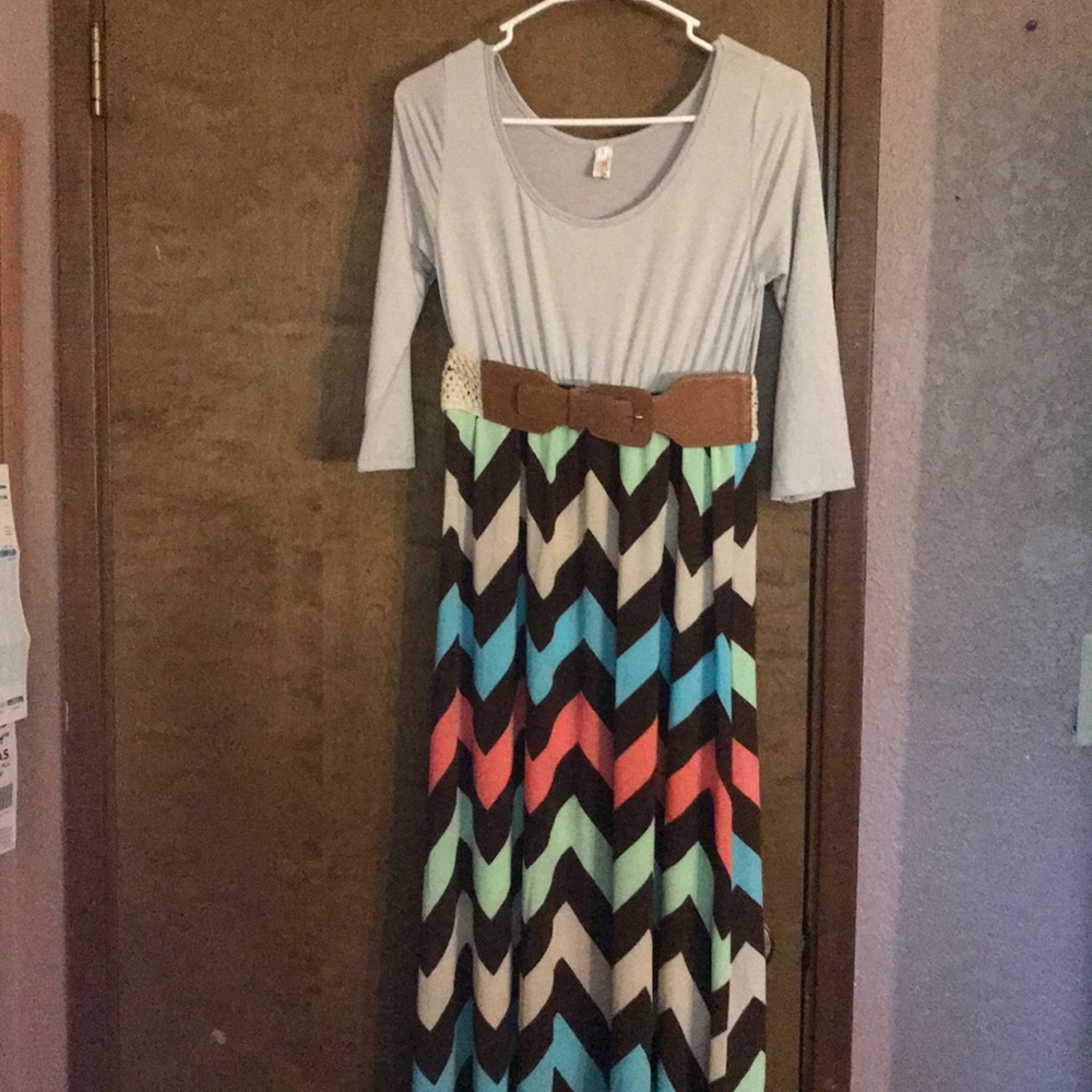 Long colorful summer dress